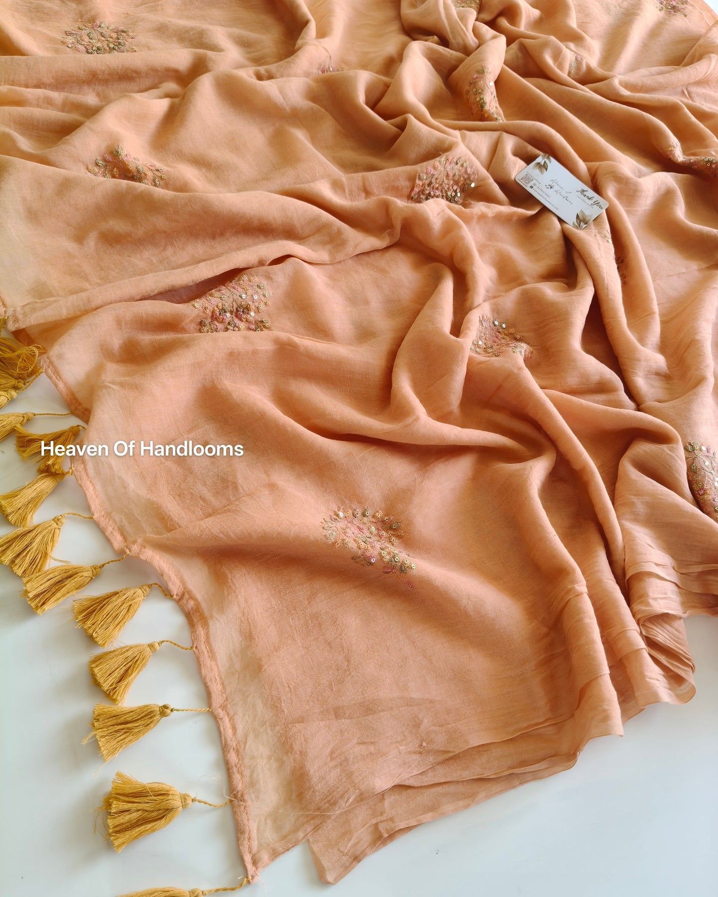 Festive Saree - Biscuit Rangoli