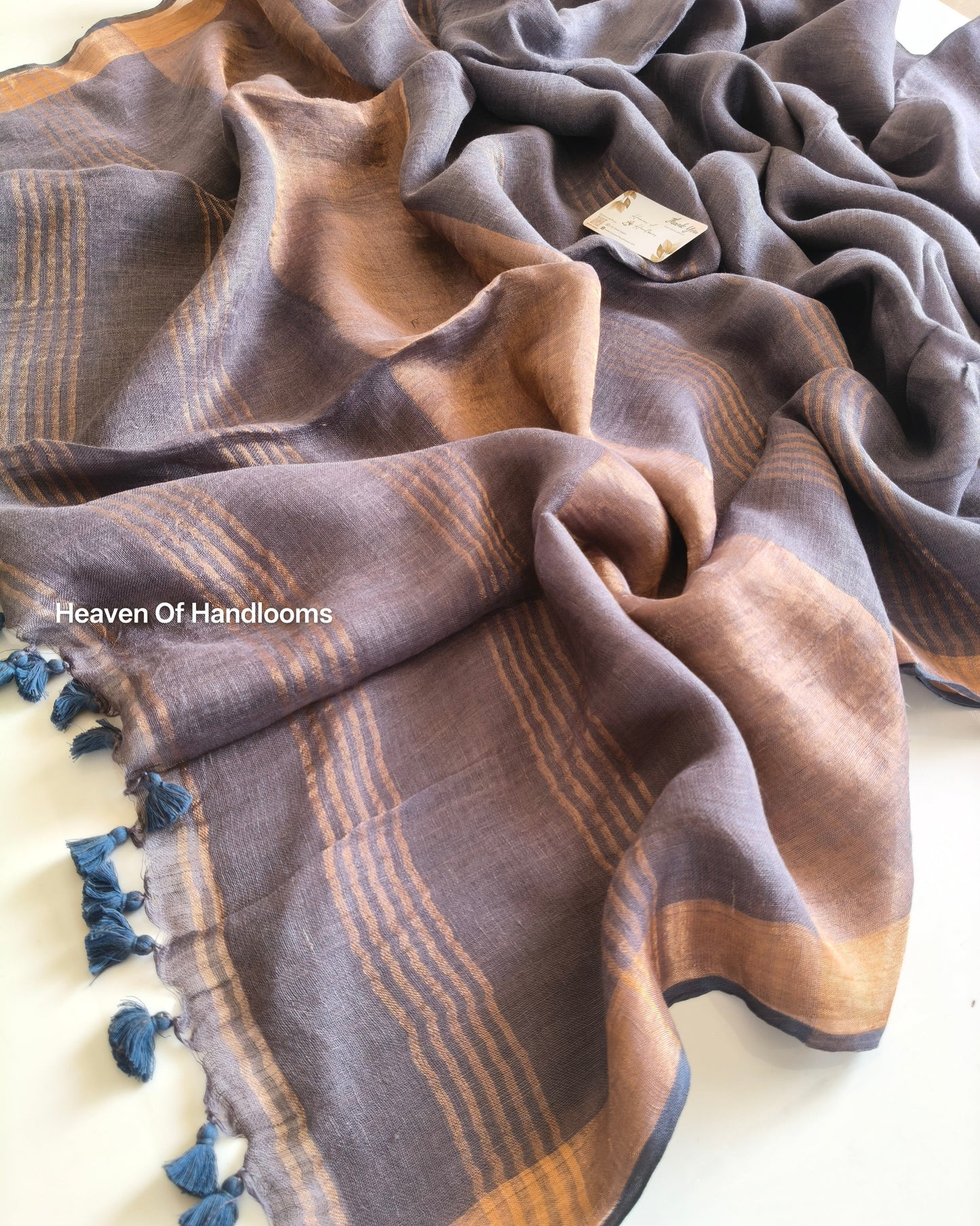 Linen by Linen - Dark Ash Zari
