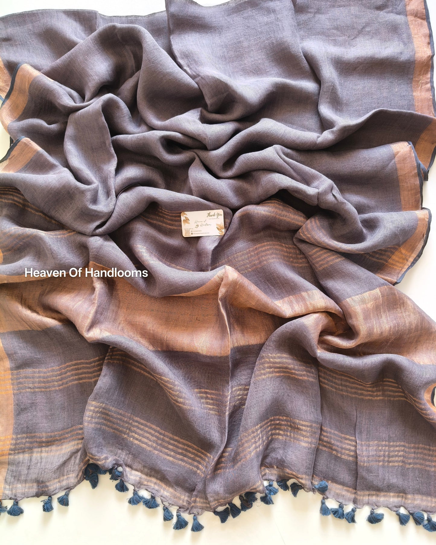 Linen by Linen - Dark Ash Zari