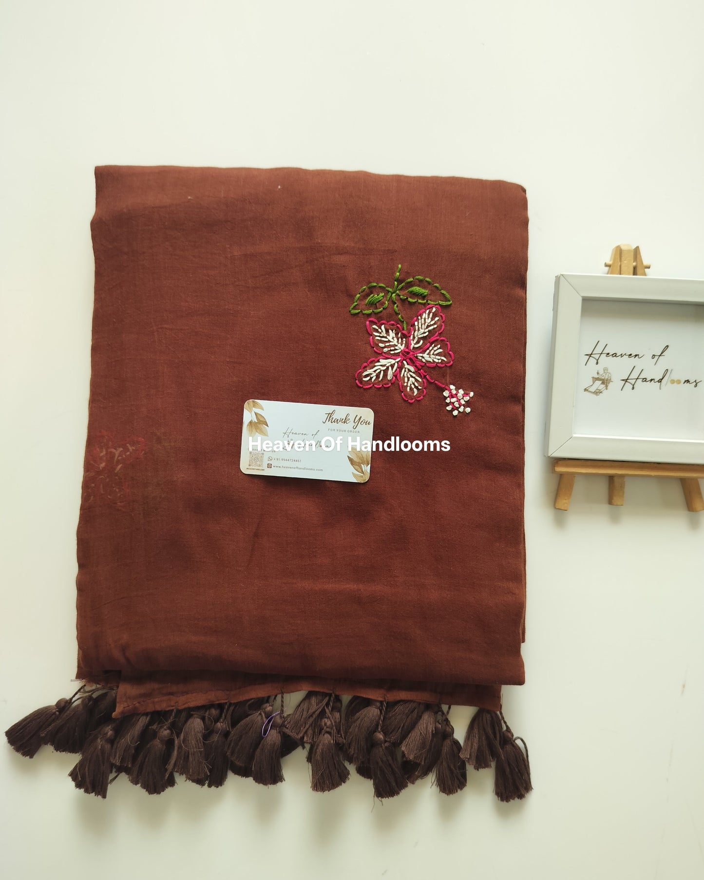Premium Hand Stitch -Choco Hibiscus