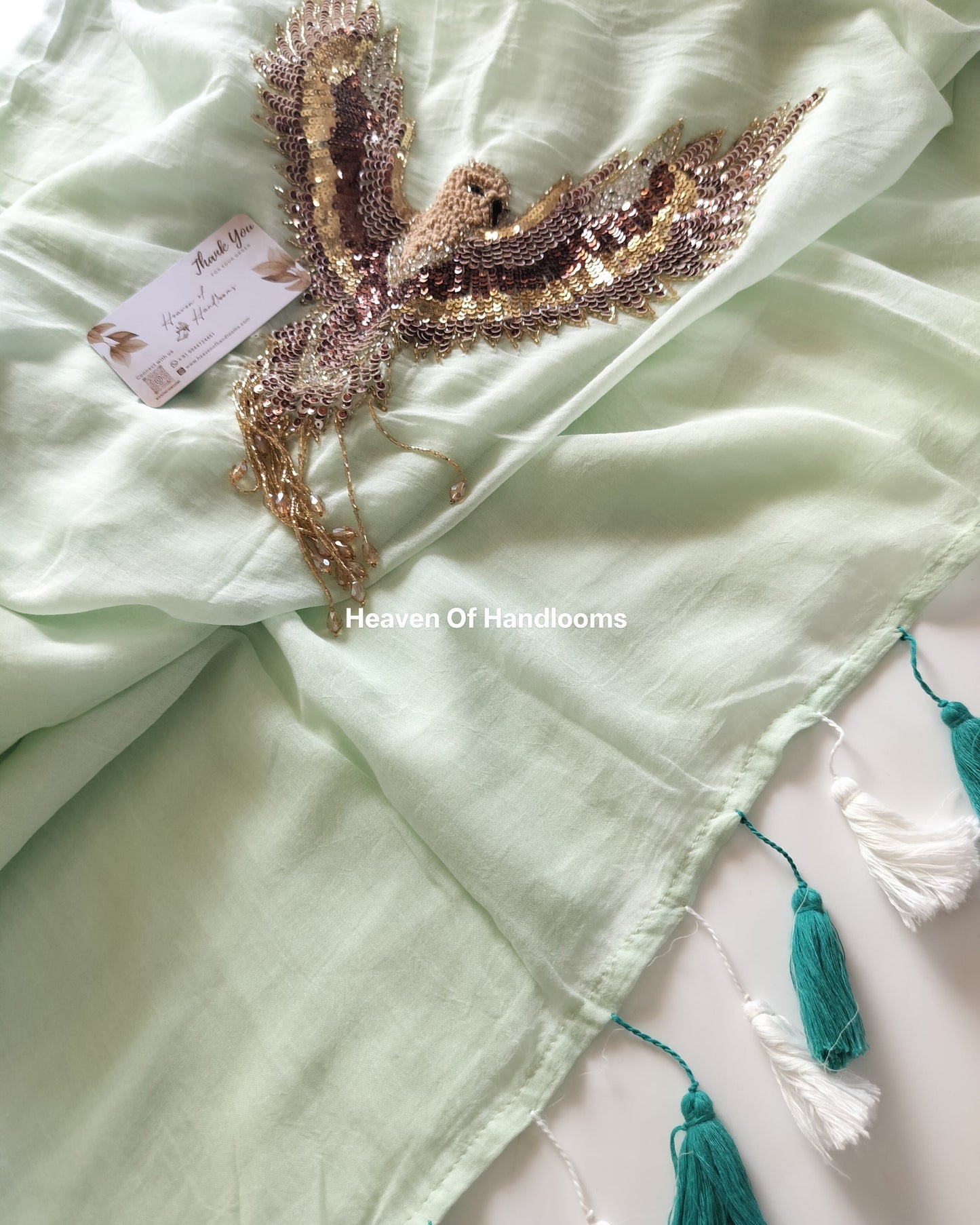 Premium Hand Stitch - Mint Eagle