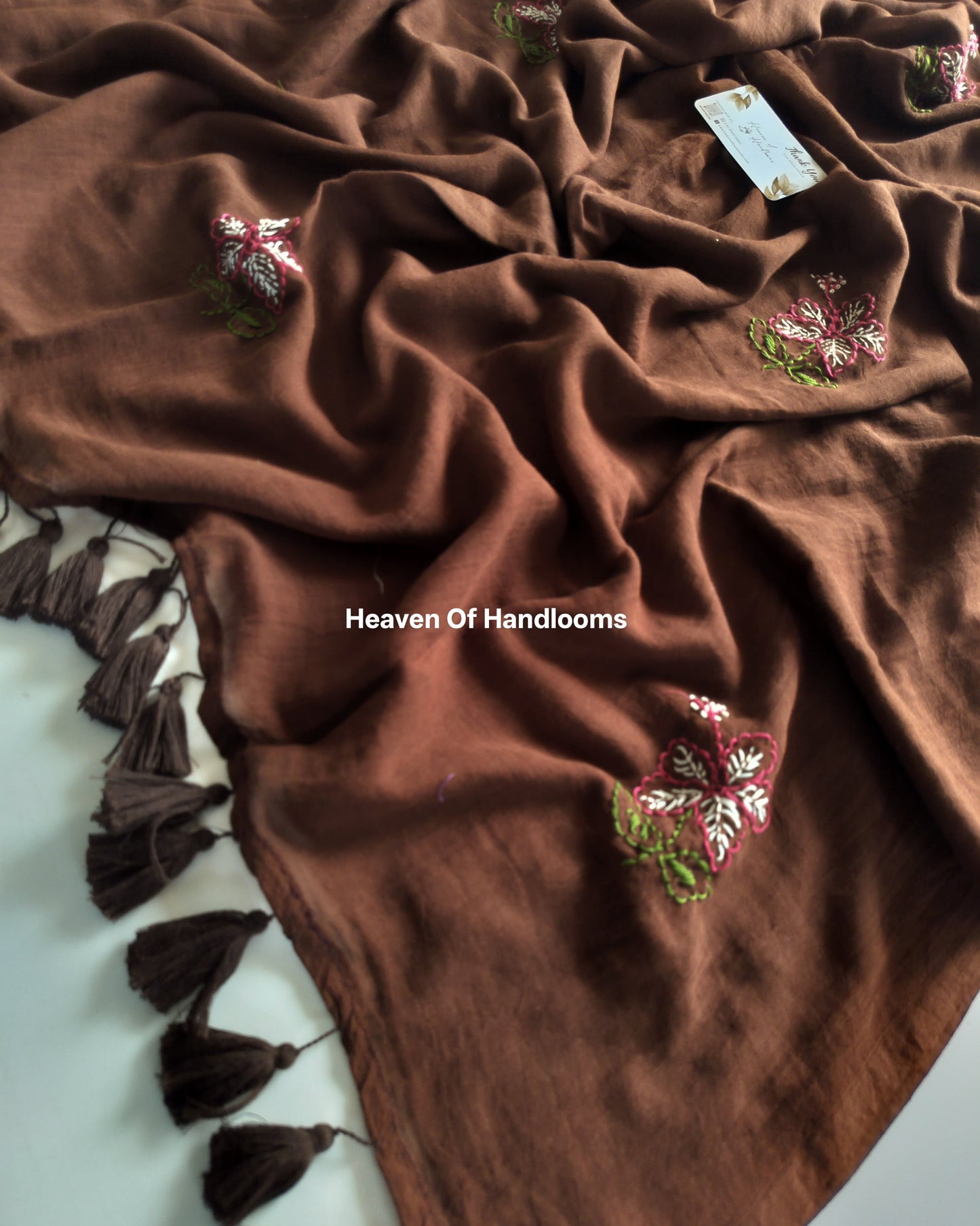 Premium Hand Stitch -Choco Hibiscus