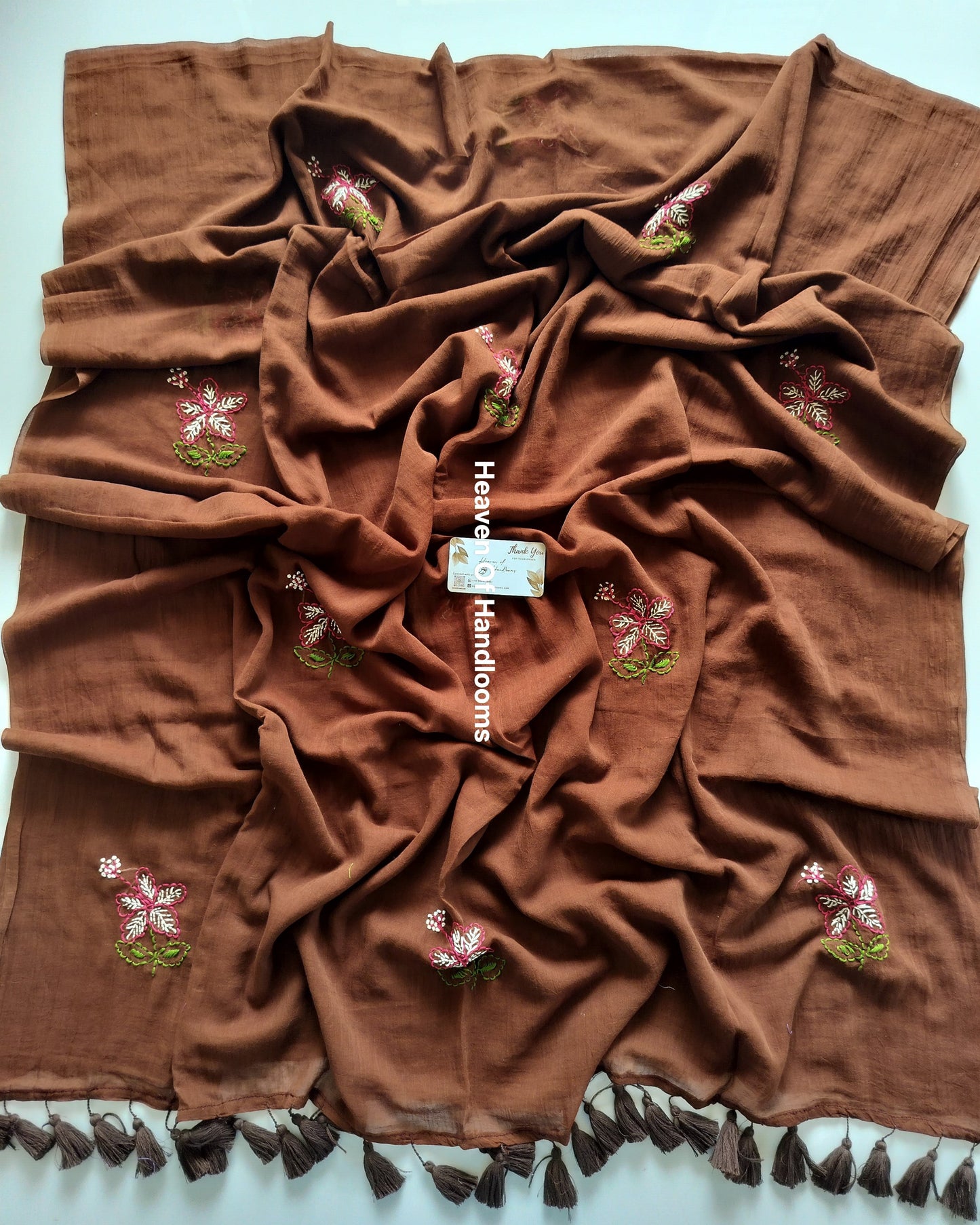 Premium Hand Stitch -Choco Hibiscus