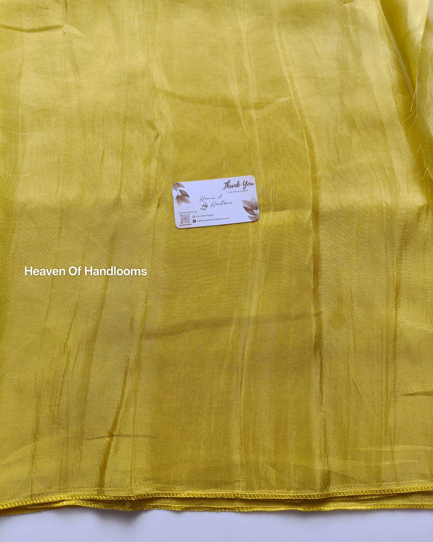 Blouse Material -Yellow Silk Organza