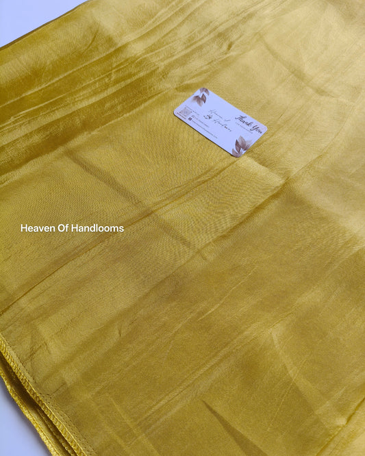 Blouse Material -Yellow Silk Organza