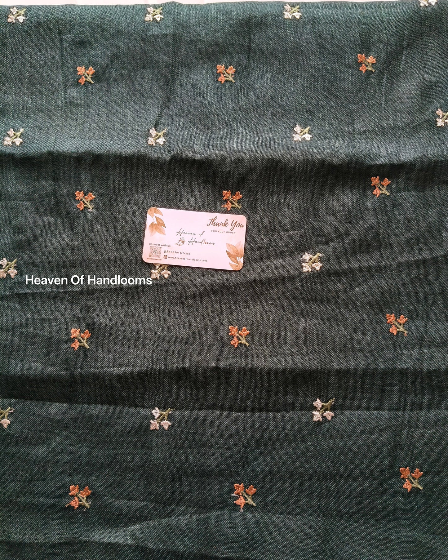 Blouse Material -Green Poo