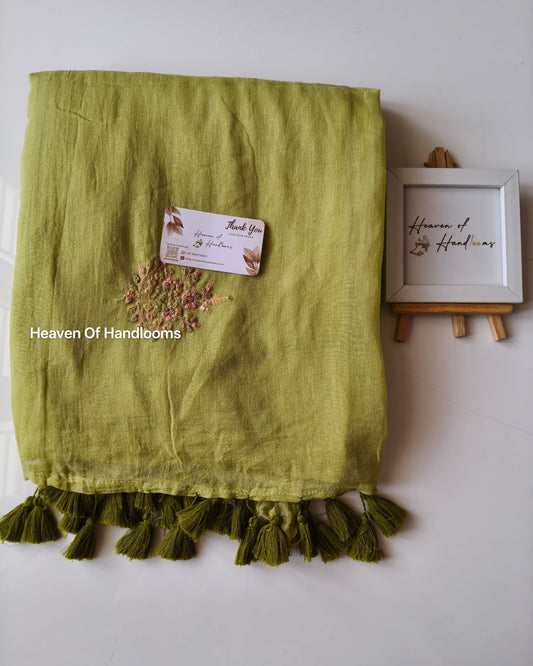 Festive Saree - Pastel Green