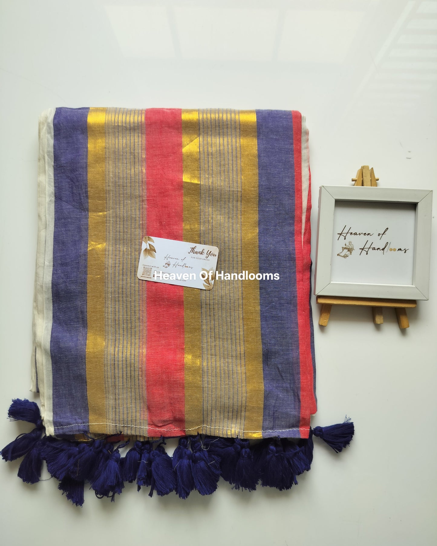 Onam-Vishu Saree -Blue Border