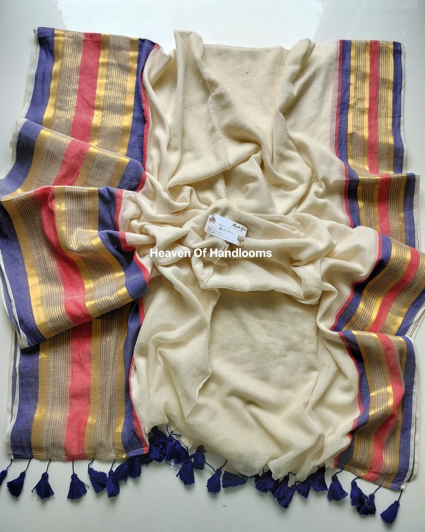Onam-Vishu Saree -Blue Border