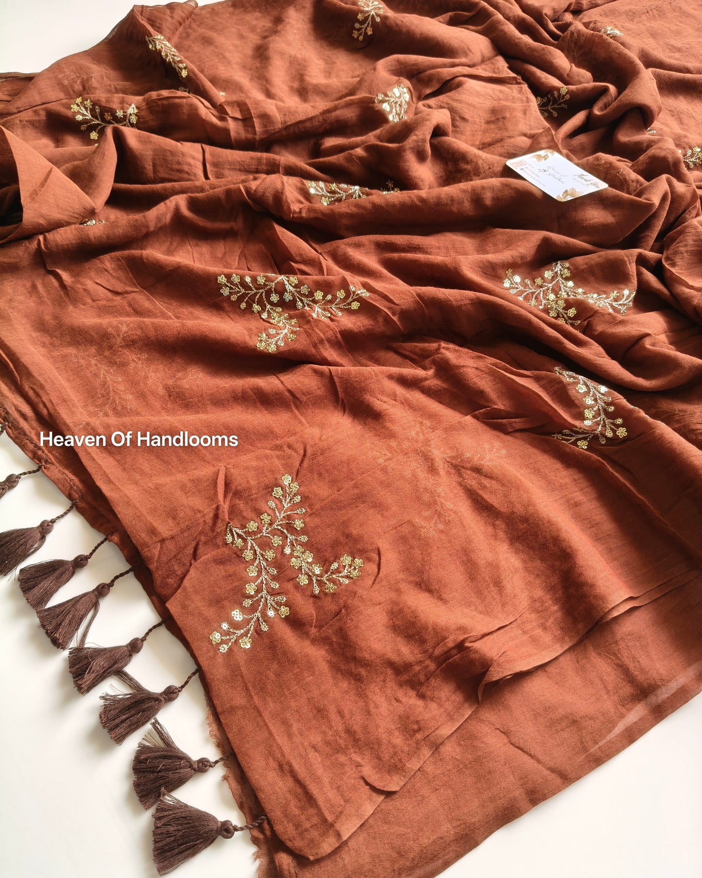 Festive Saree - Brown Squence