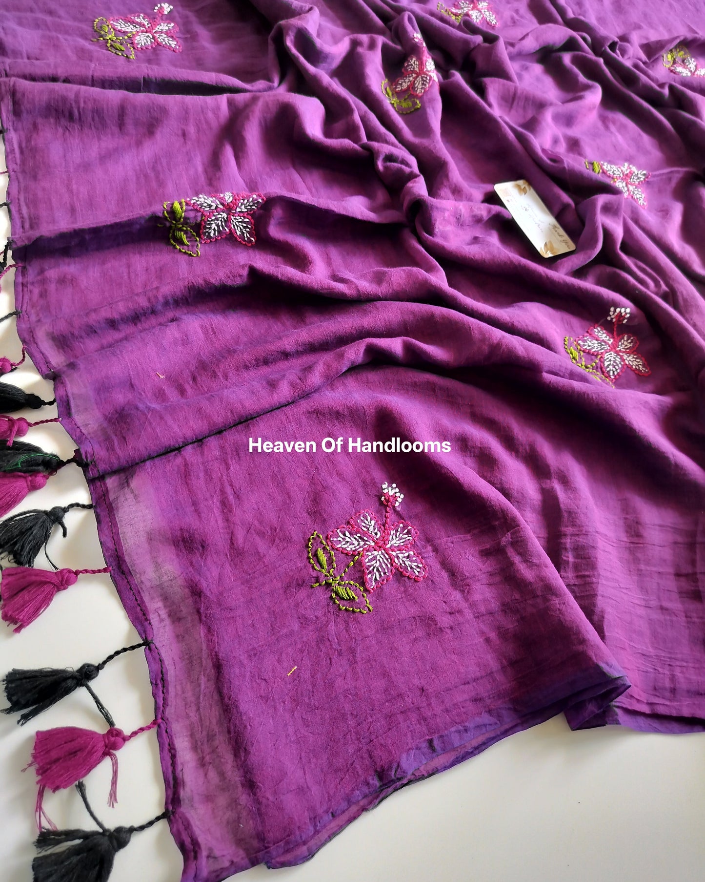 Premium Hand Stitch - Purple Dual Hibicus