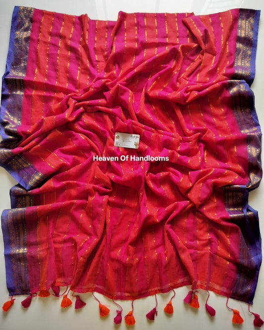 Festive Saree - Rani Dual Tone Border