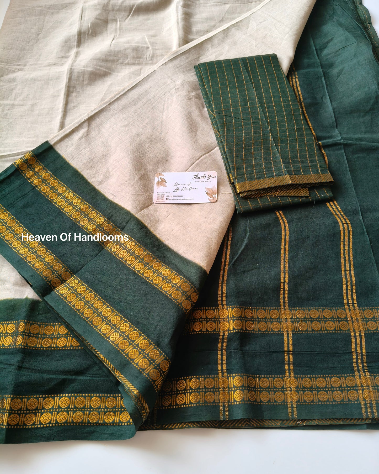 Green Pallu Ruthratcham