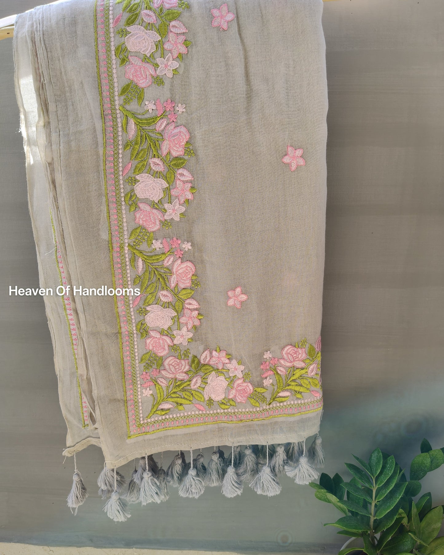 Festive Saree - Gray Gulab