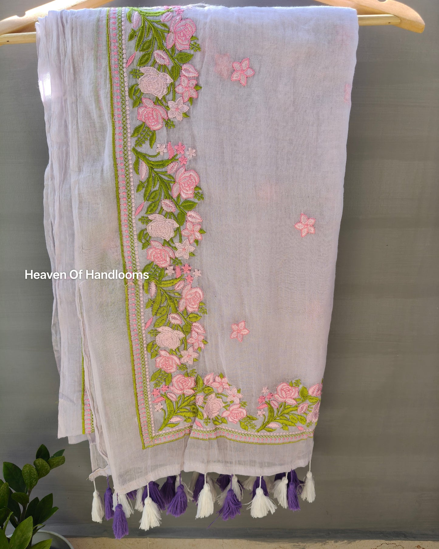 Festive Saree - Pastel Purple Gulab