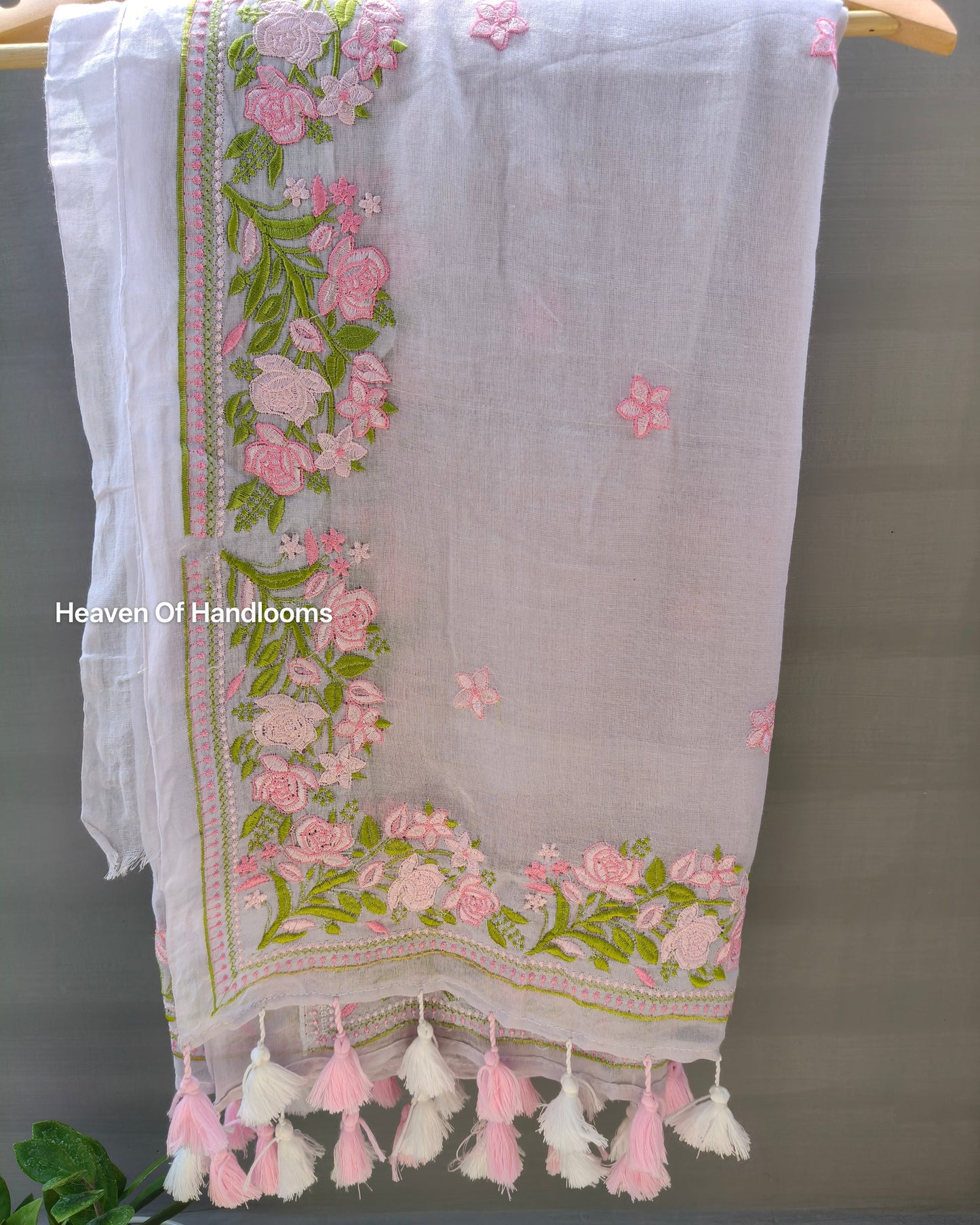 Festive Saree - Pastel Pink Gulab