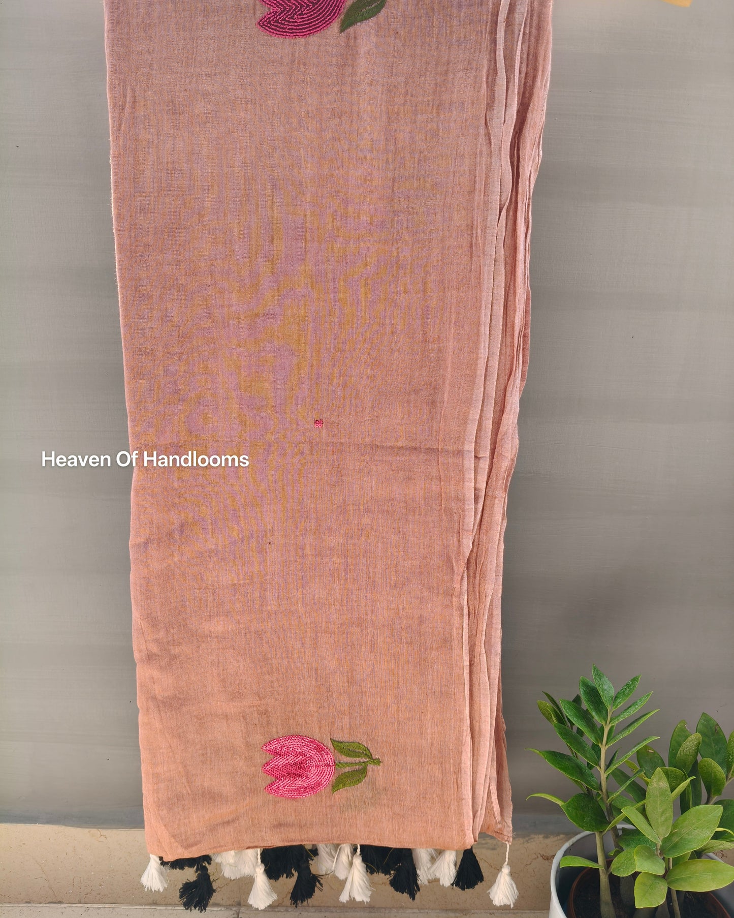 Festive Saree - Cinnamon Sequence Tulip