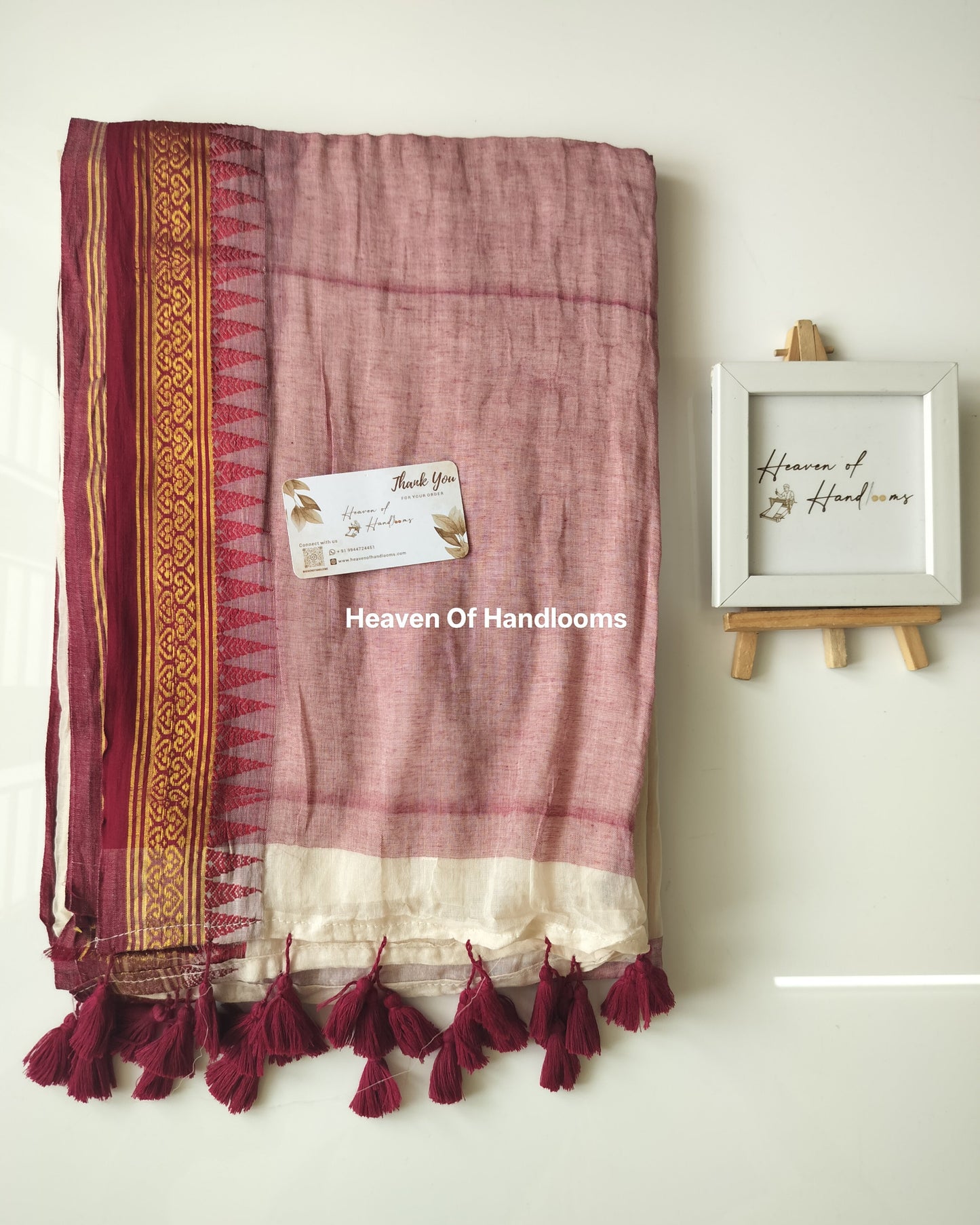 Onam-Vishu Saree -Maroon Kopuram
