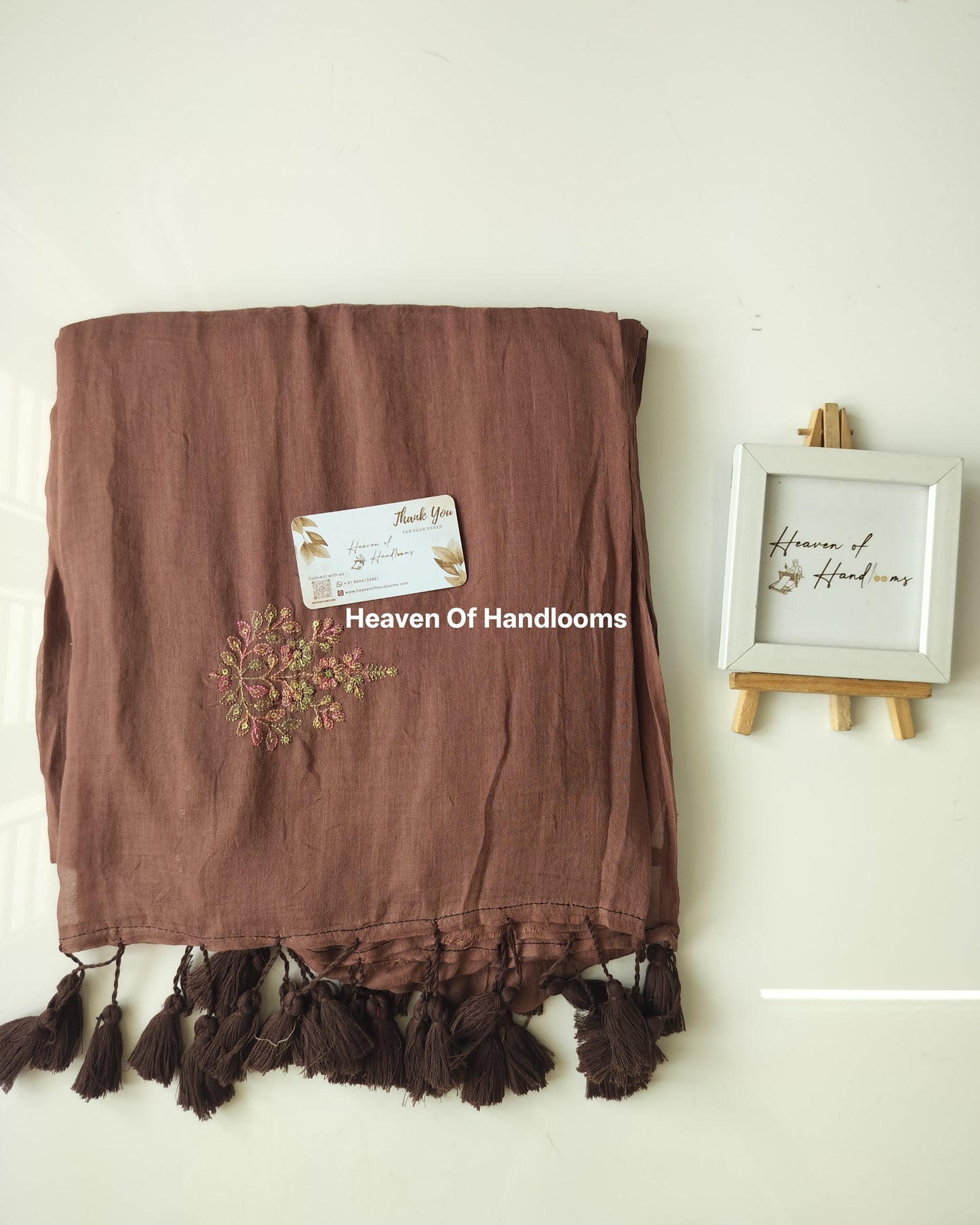 Festive Saree - Choco Floral Seq