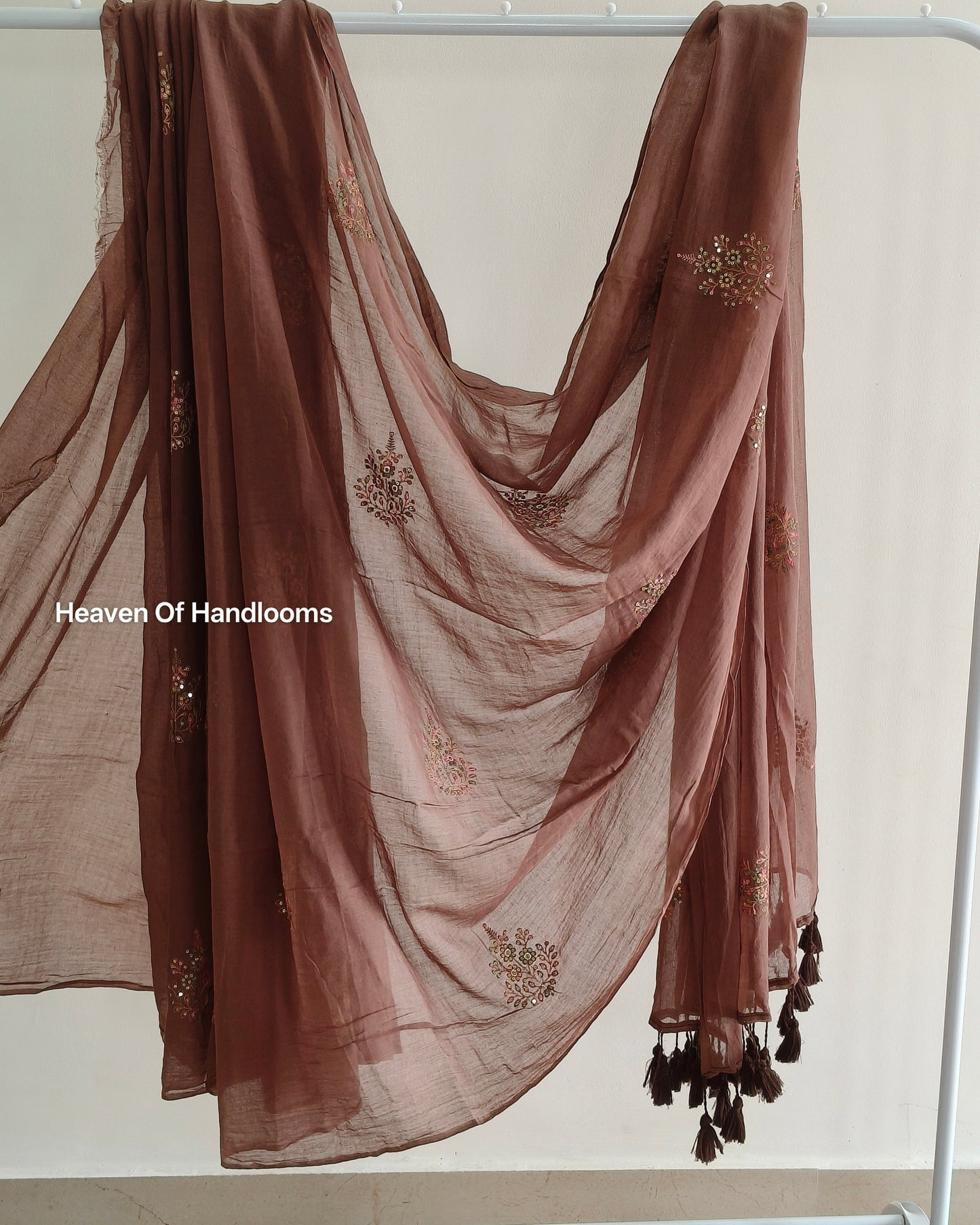 Festive Saree - Choco Floral Seq
