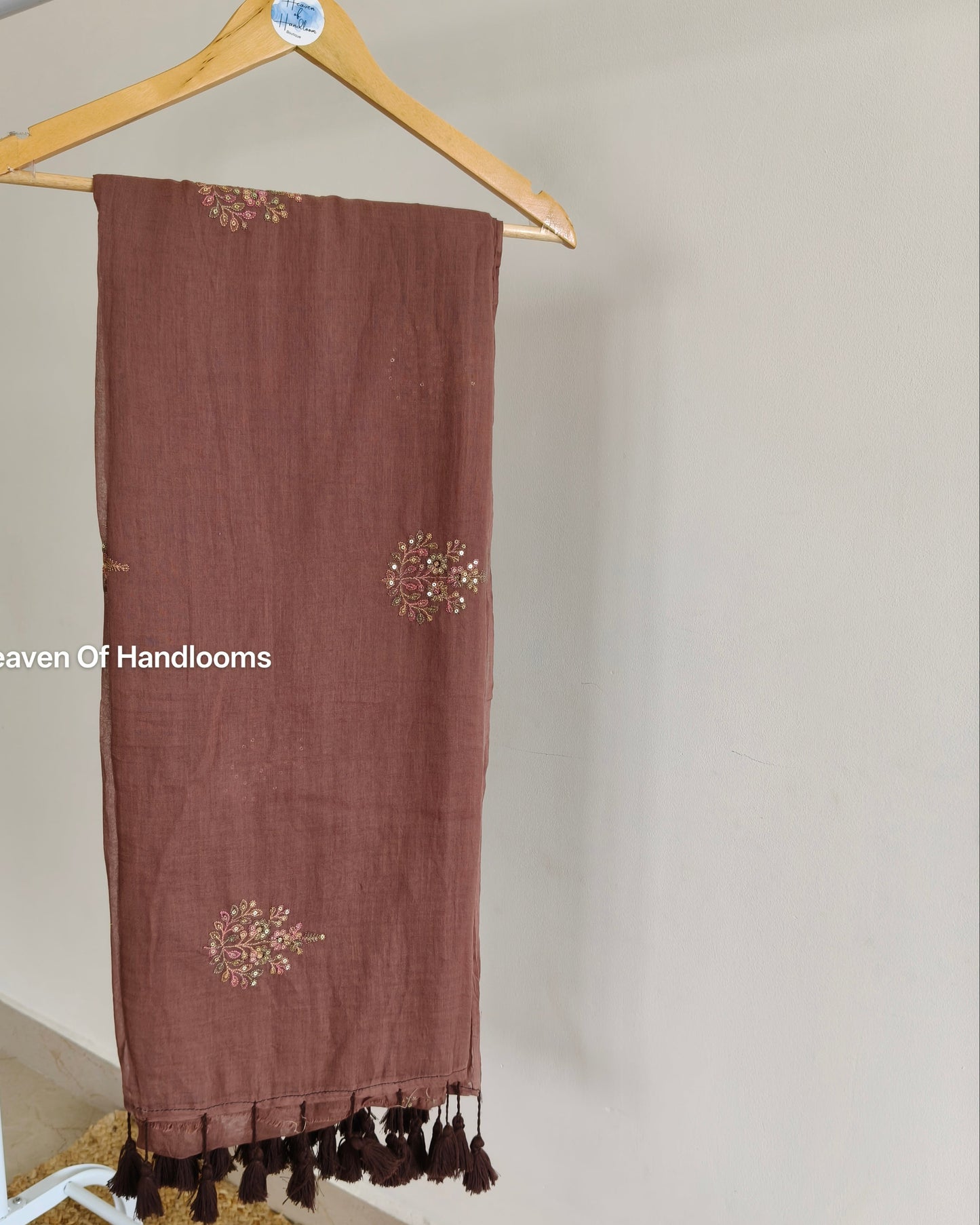 Festive Saree - Choco Floral Seq