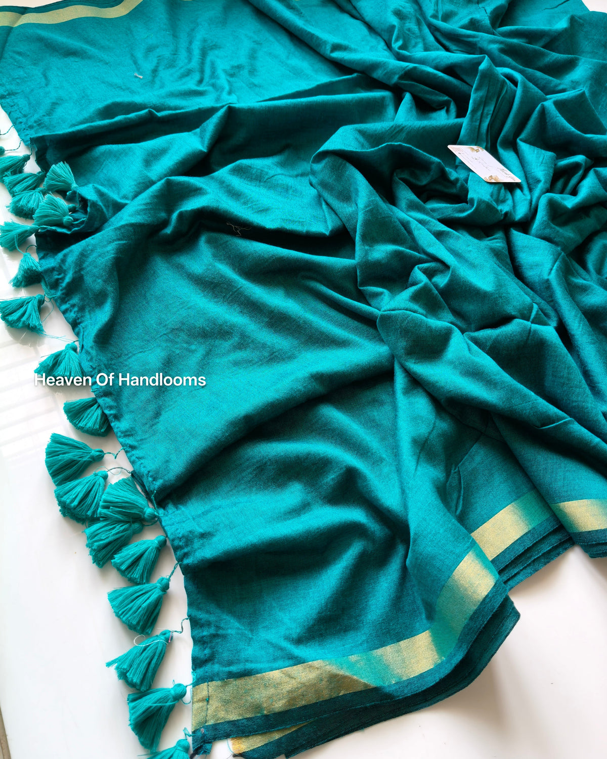 Festive Saree - Peacock Green