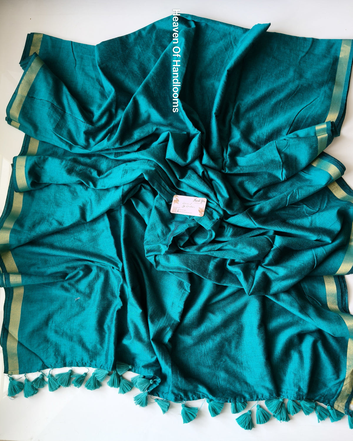 Festive Saree - Peacock Green