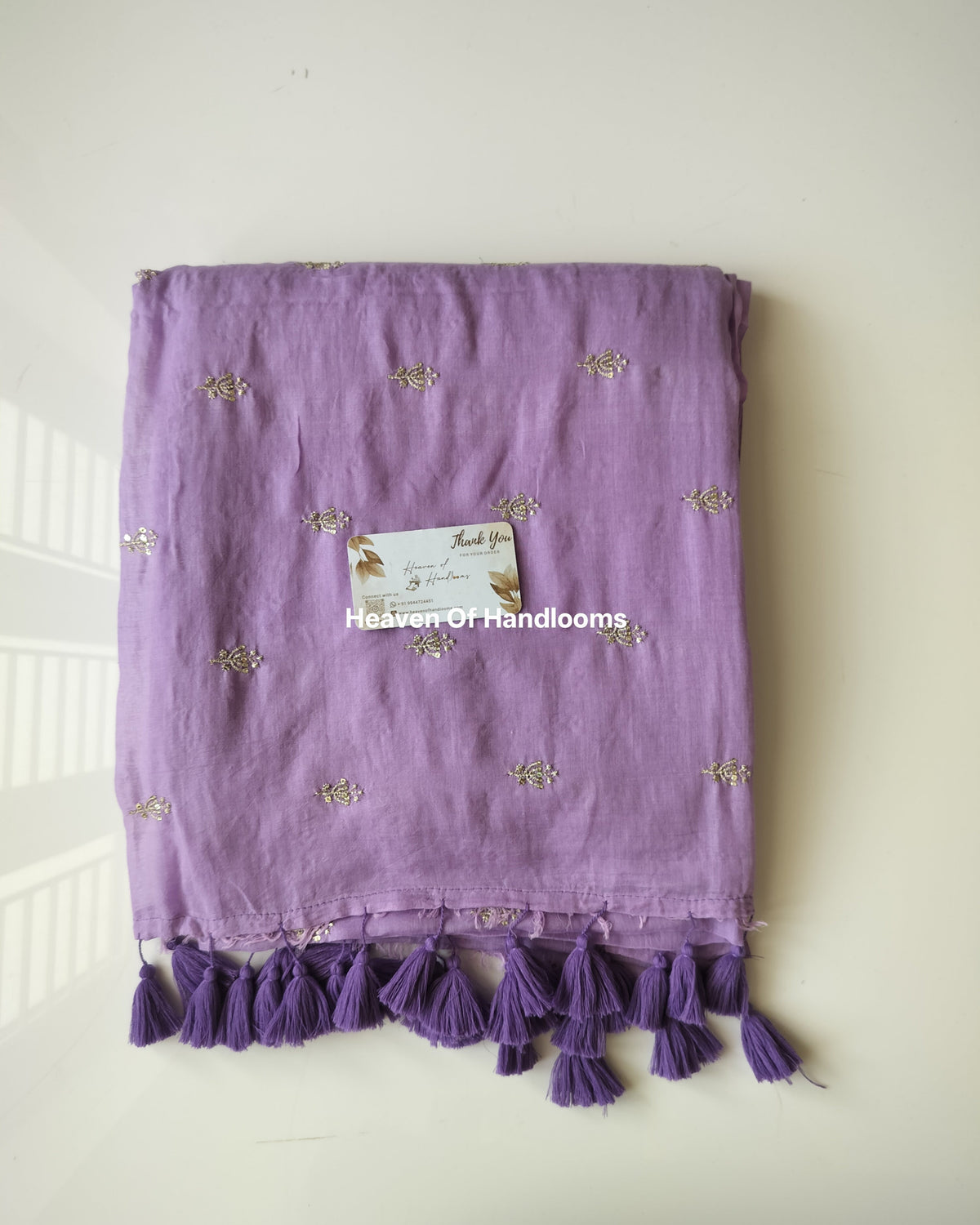 Festive Saree - Lilac Floral Seq