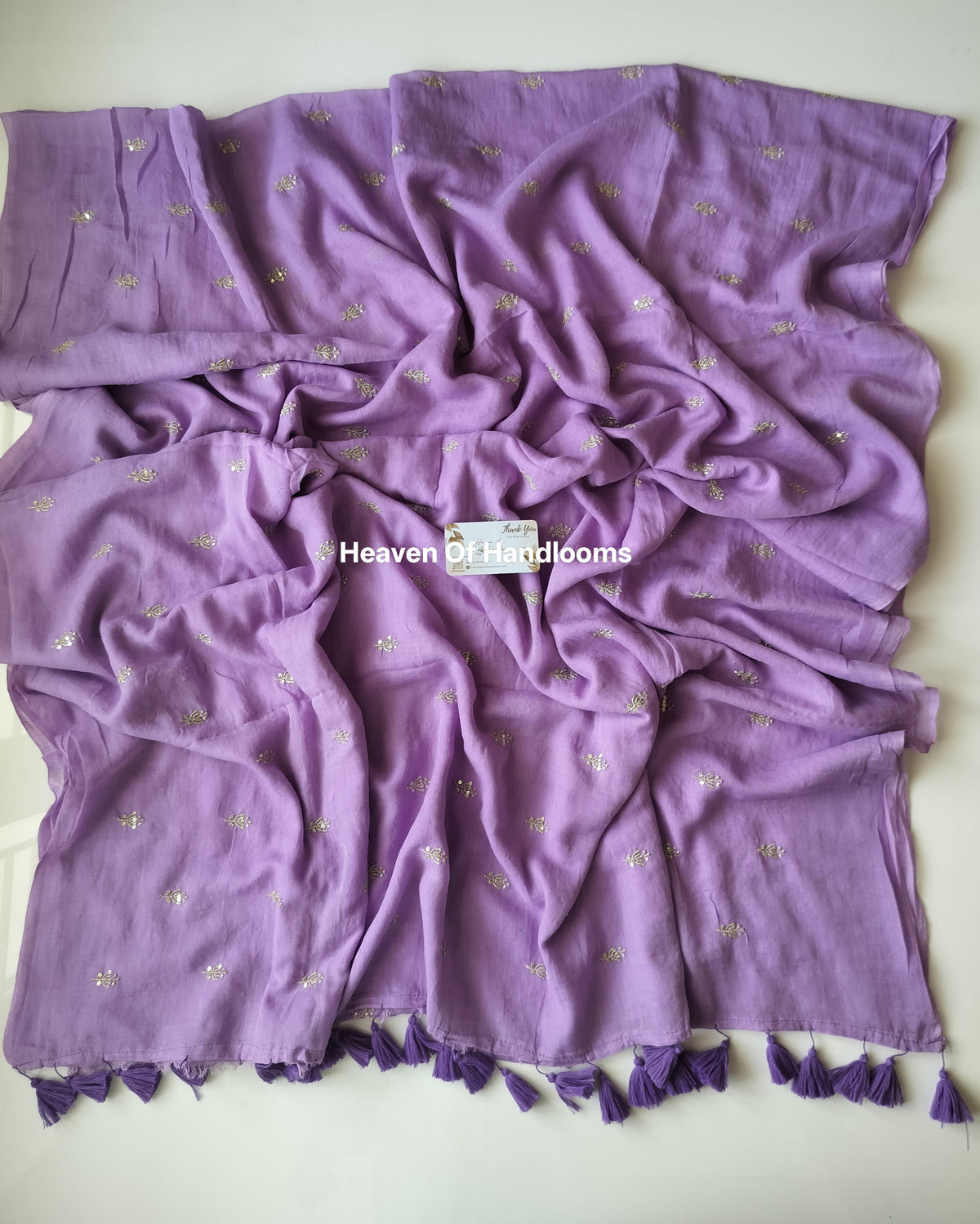 Festive Saree - Lilac Floral Seq