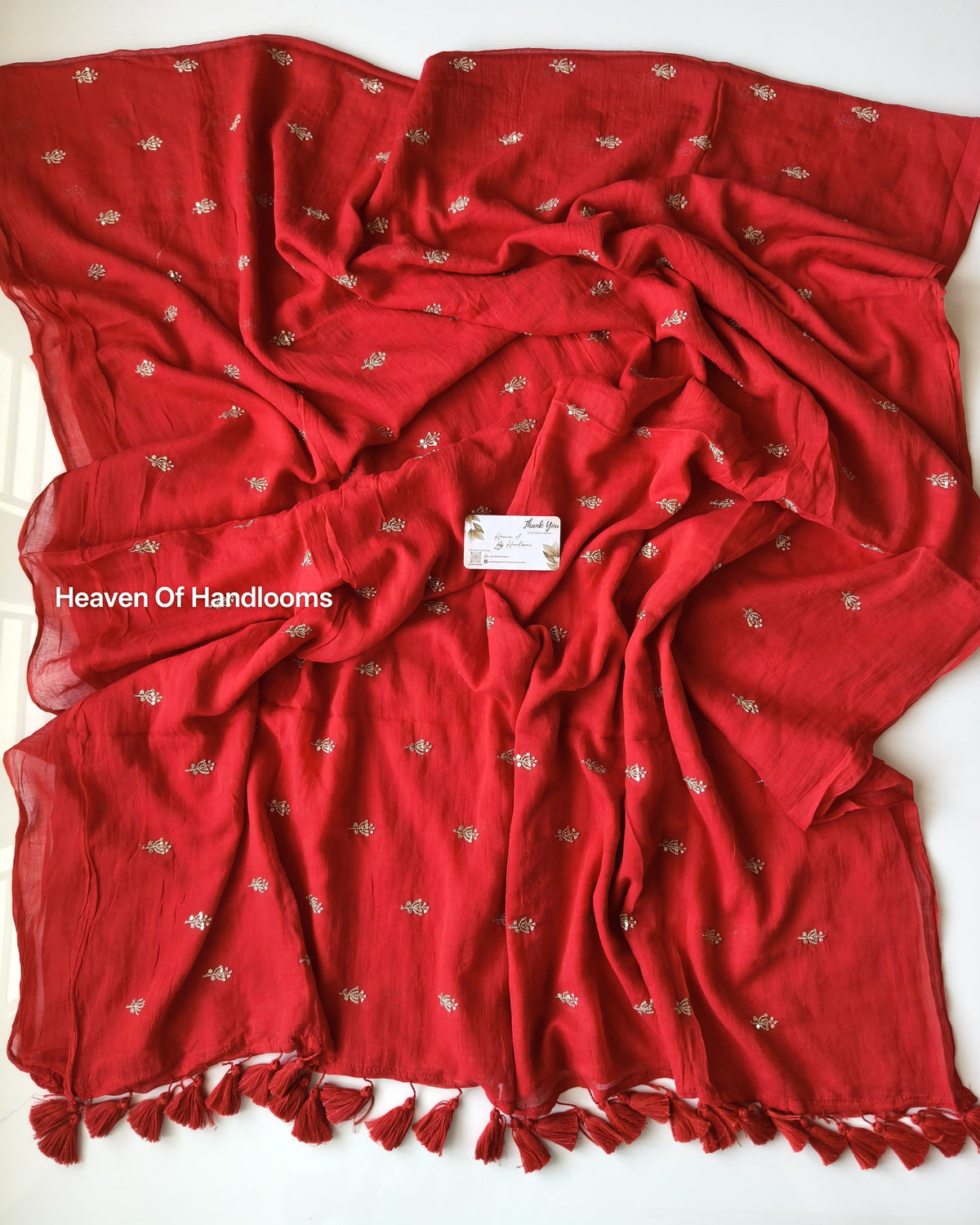 Festive Saree - Cherry Floral Seq