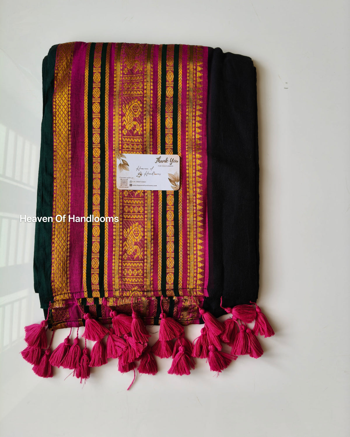 Festive Saree - Black Kanchi