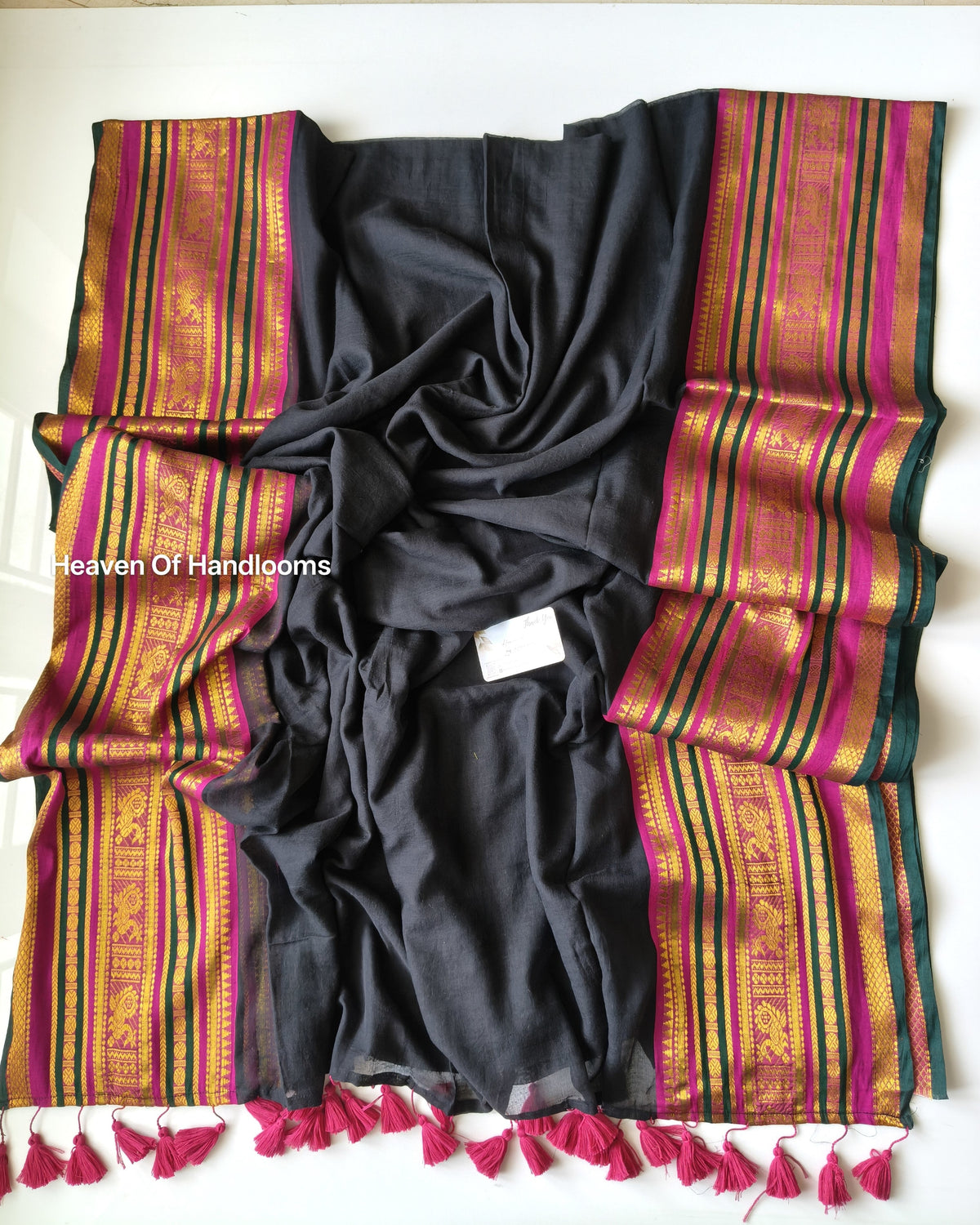 Festive Saree - Black Kanchi