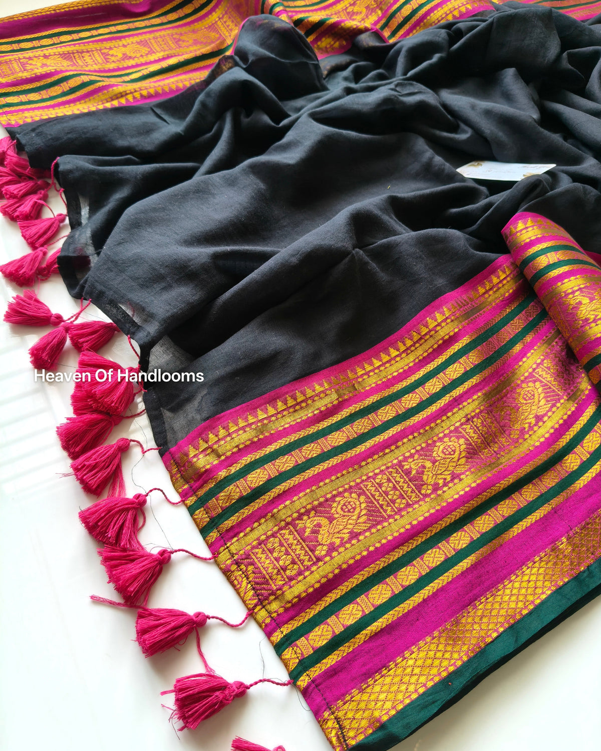 Festive Saree - Black Kanchi