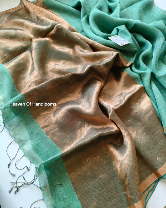 Linen by Silk - Sea Green Antique Gold