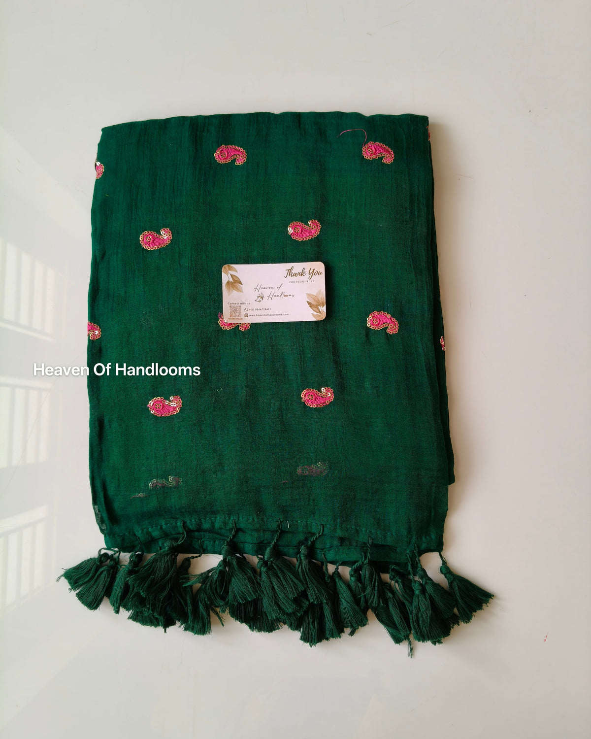 Festive Saree - Green Mango Sequence