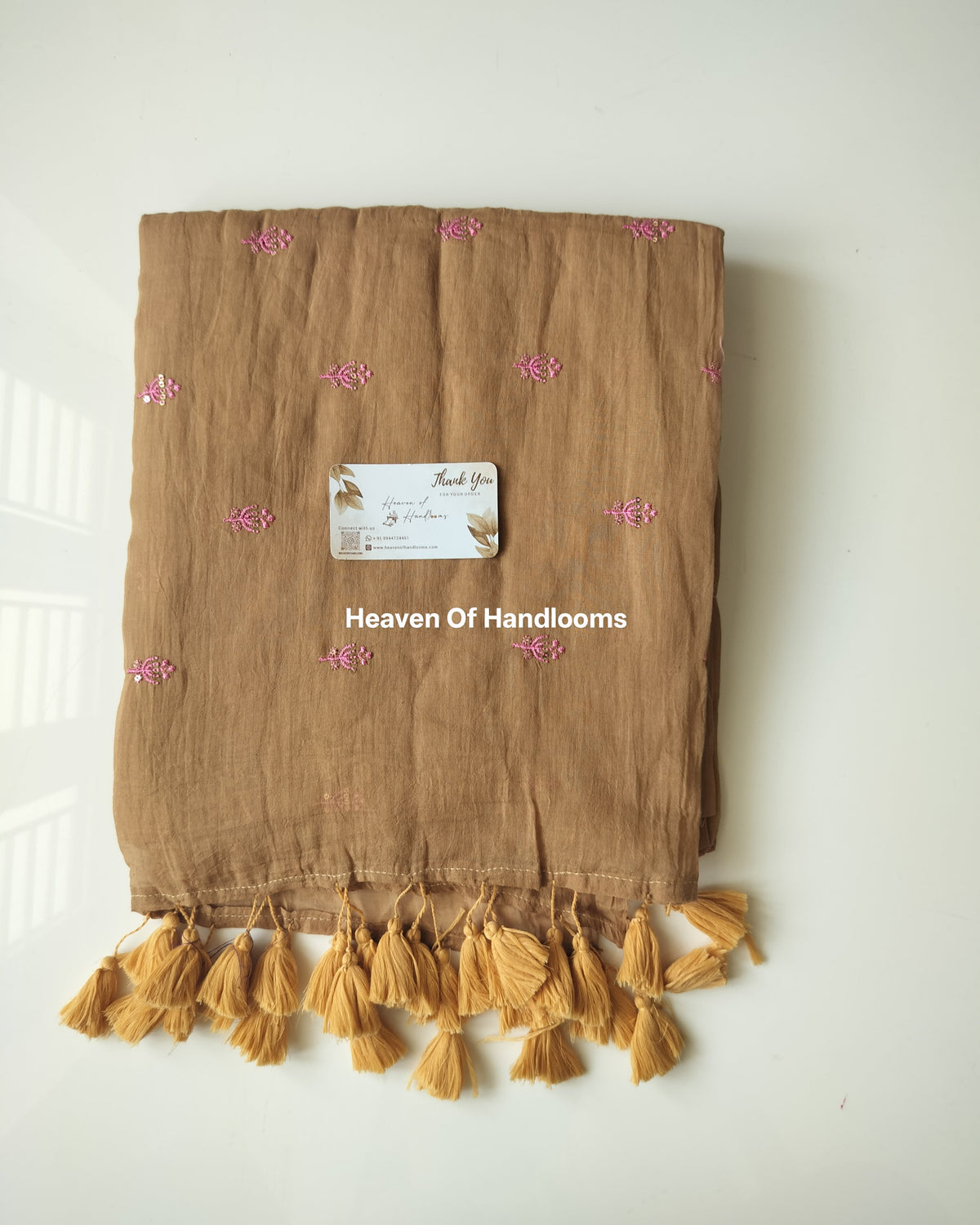 Festive Saree - Beige Tiny Sequence