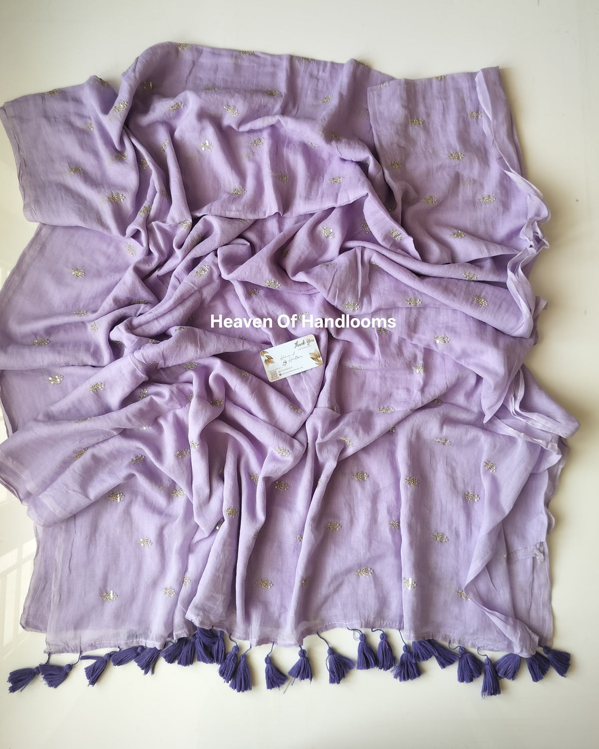 Festive Saree - Lilac Tiny Sequence