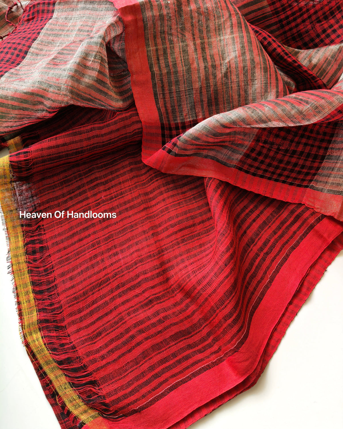 Linen by Linen - Maroon Micro Check