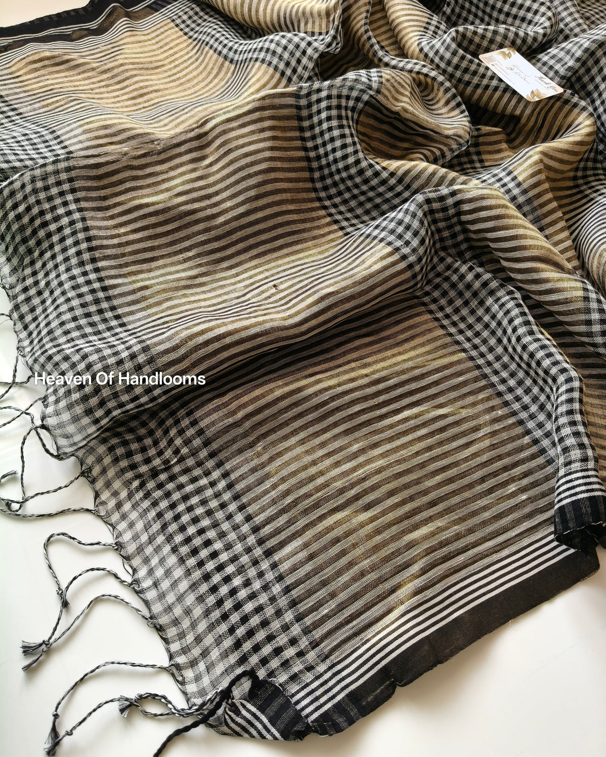 Linen by Linen - Black And White Micro Check