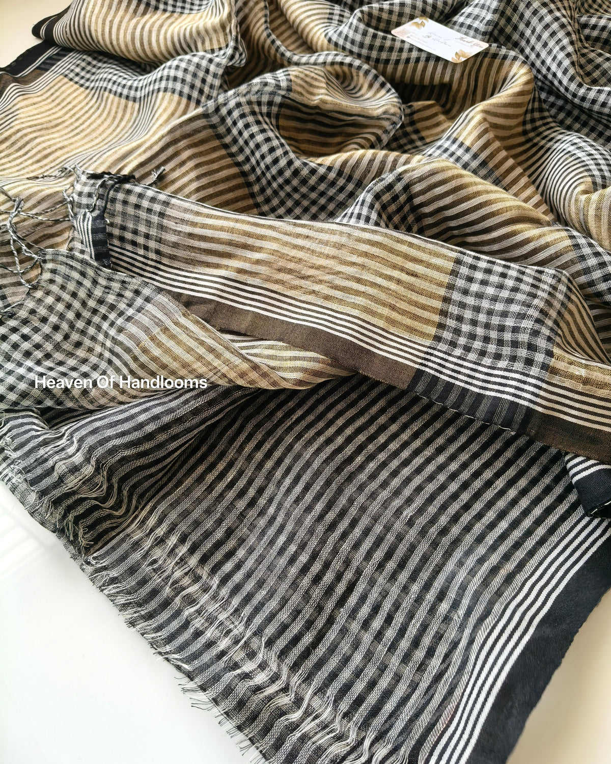 Linen by Linen - Black And White Micro Check