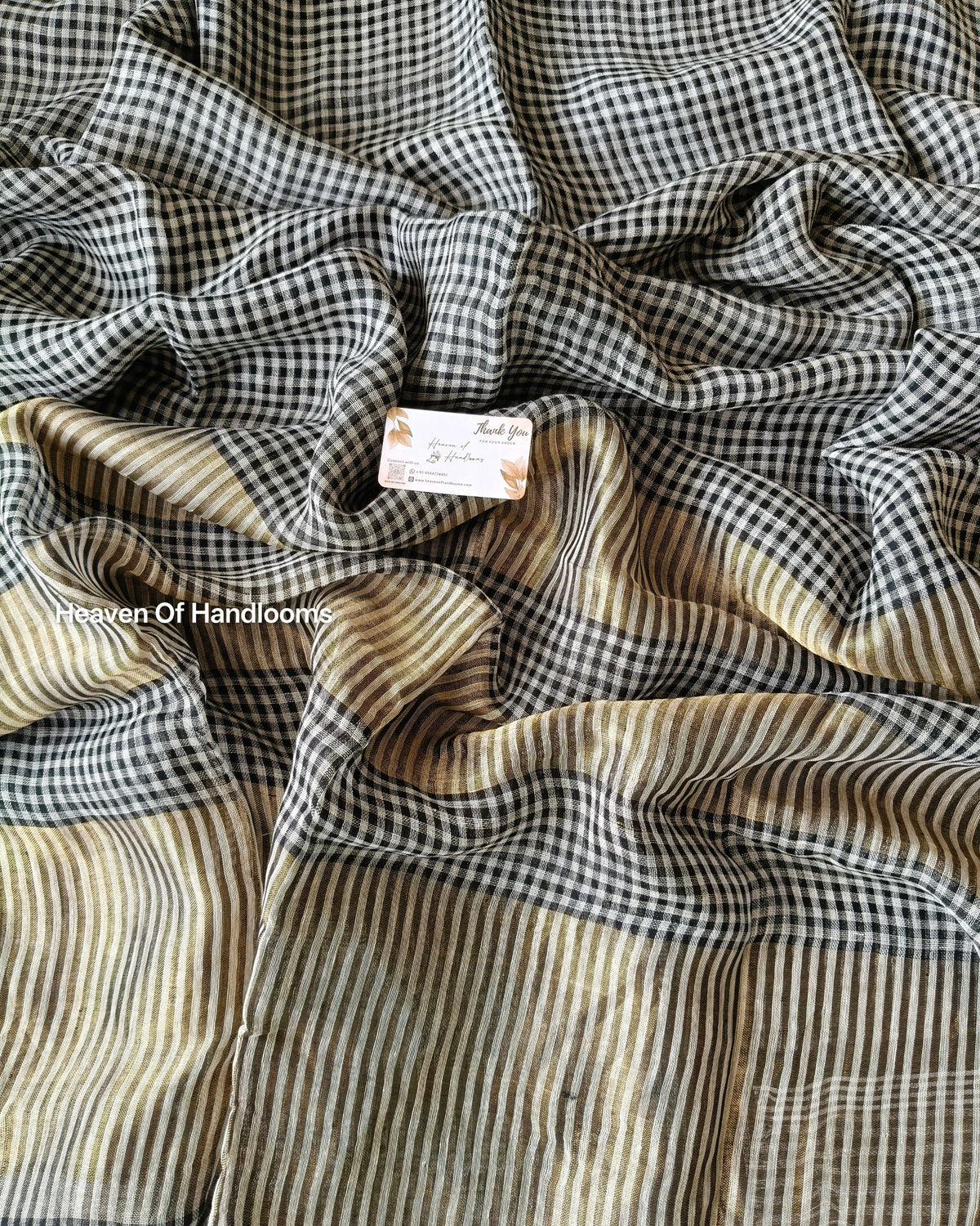 Linen by Linen - Black And White Micro Check