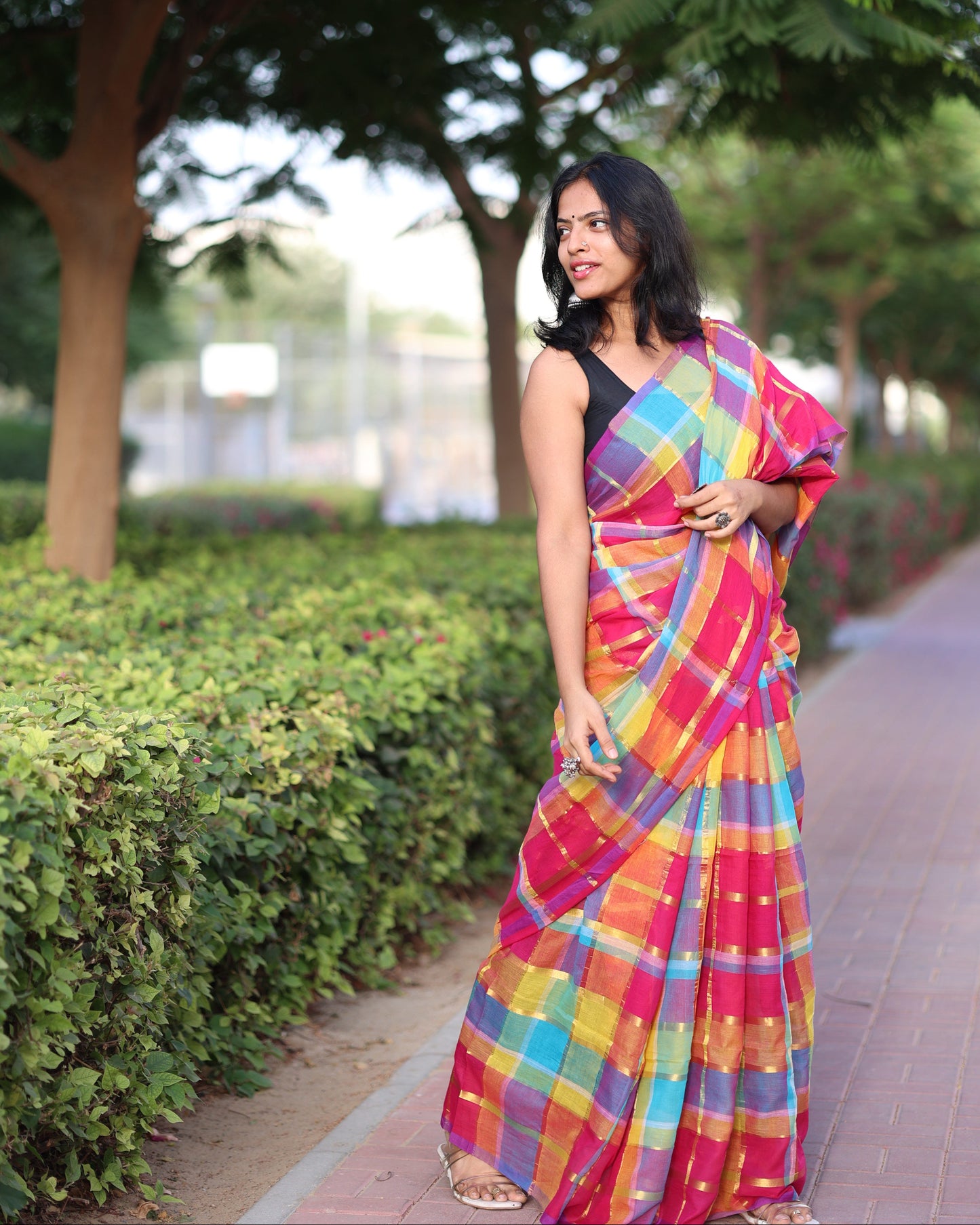 Festive Saree - Vibrant Tiles