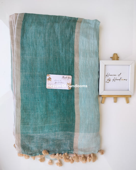 Linen by Linen - Pastel Stripe with Peach Tassels