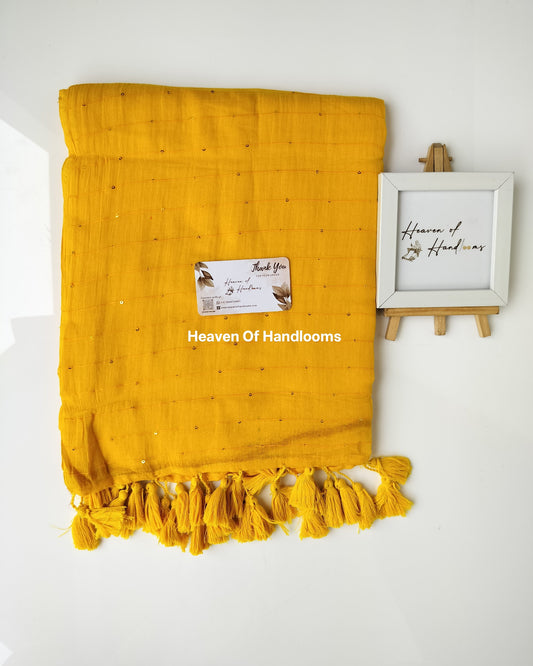 Contemporary Saree - Mango Yellow Jonaki