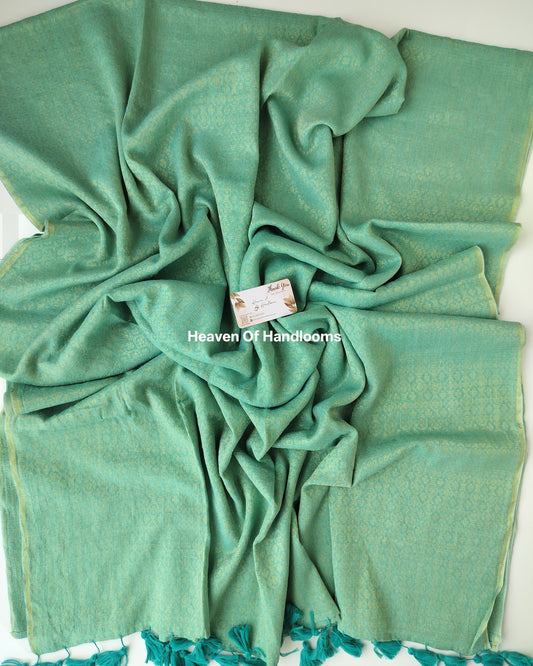Festive Saree - Teal Blue Jacquard Zari