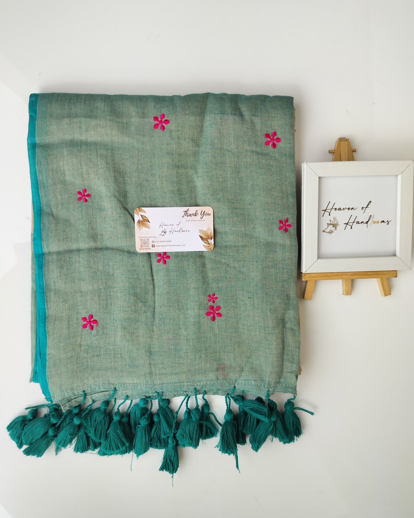 Festive Saree - Grey Pink Floral