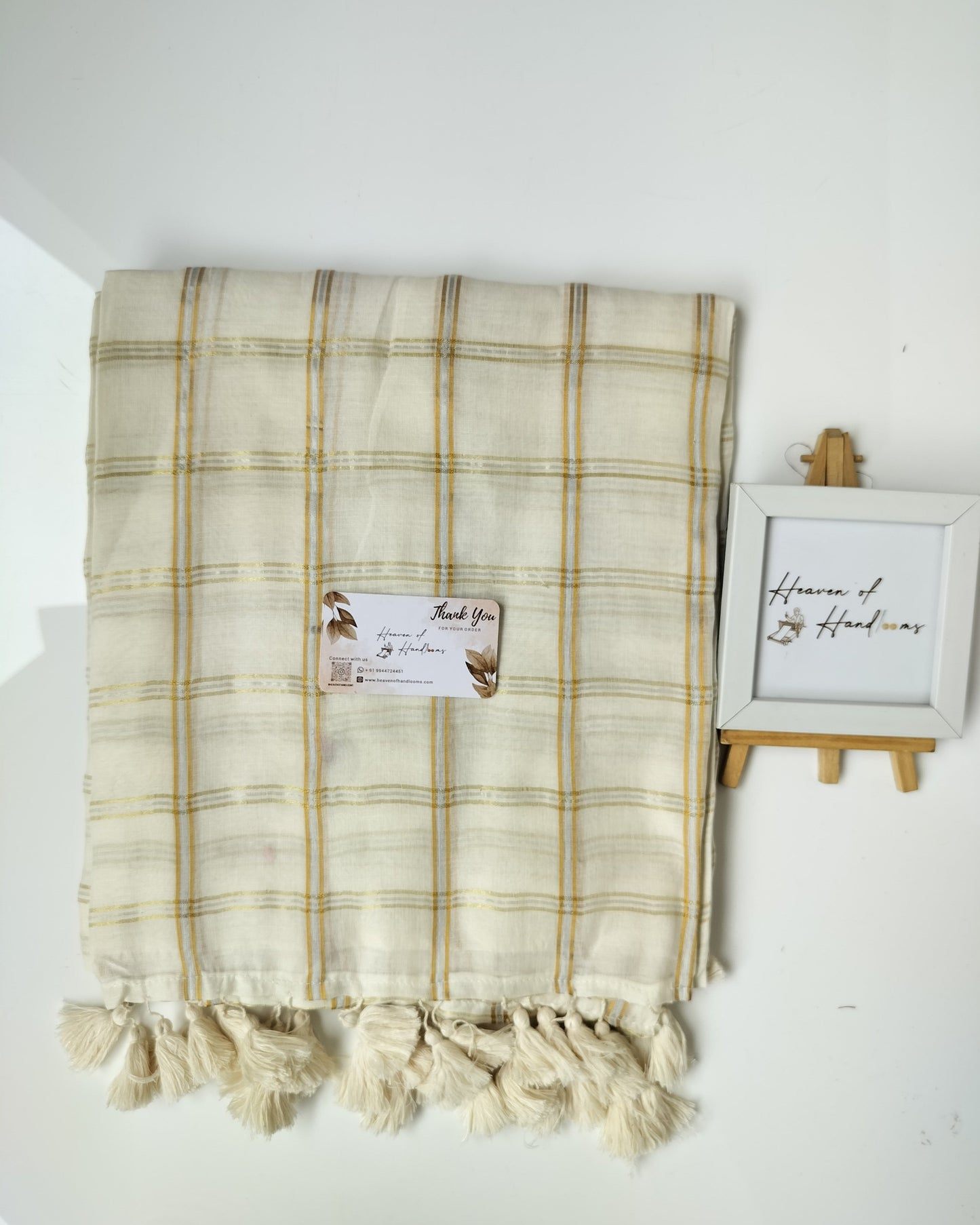 Onam-Vishu Saree - Off White Golden Kattam