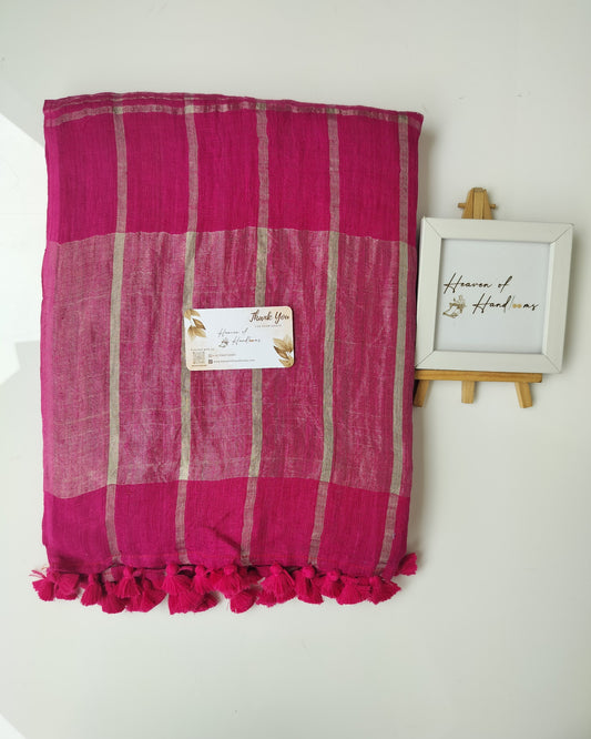 Linen by Linen - Ruby Silver Stripe