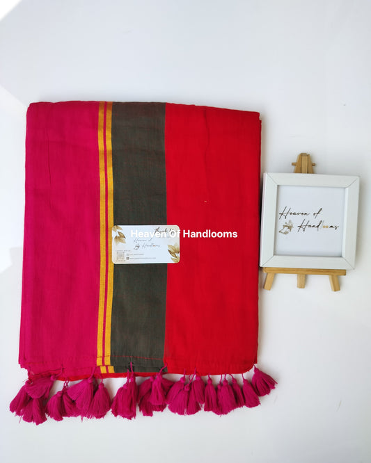 Festive Saree - Blood Red