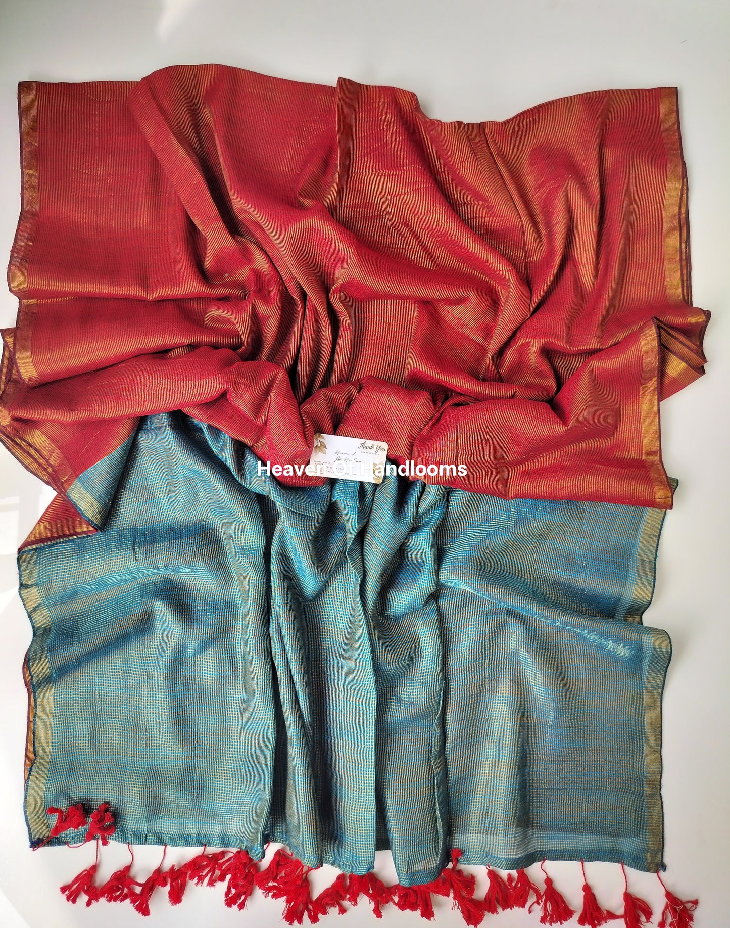 Festive Saree - Shiny Ruby